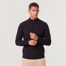 Maglione uomo in cotone con mezza zip
