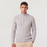 Maglione uomo in cotone con mezza zip