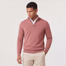 Maglione uomo in misto cotone con zip corta
