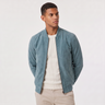 Bomber uomo effetto scamosciato con zip