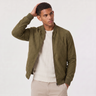 Bomber uomo effetto scamosciato con zip