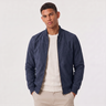 Bomber uomo effetto scamosciato con zip