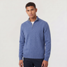 Maglione uomo mezza zip in misto lana e cotone