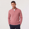 Maglione uomo mezza zip in misto lana e cotone