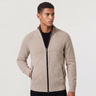 Cardigan uomo con zip e bordi a contrasto