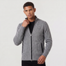 Cardigan uomo con zip e bordi a contrasto