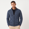 Cardigan uomo con zip e bordi a contrasto
