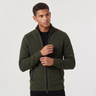 Cardigan uomo con zip e bordi a contrasto