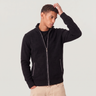 Cardigan uomo con zip e bordi a contrasto