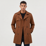 Trench uomo doppiopetto con patta antivento