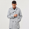 Trench uomo doppiopetto con patta antivento