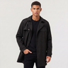 Trench uomo doppiopetto con patta antivento