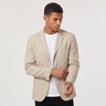 Blazer uomo destrutturato in misto lino