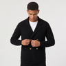 Cardigan uomo doppiopetto con revers