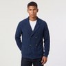 Cardigan uomo doppiopetto con revers