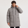 Parka uomo lungo imbottito con cappuccio