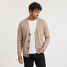 Cardigan uomo ampio con scollo a V e bottoni
