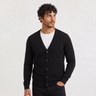 Cardigan uomo ampio con scollo a V e bottoni