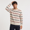 Maglione uomo girocollo a righe lavorate