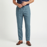 Pantaloni uomo slim in misto lino con coulisse