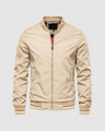 Bomber uomo classico con bordi a coste