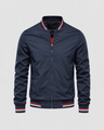Bomber uomo classico con bordi a coste