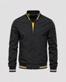 Bomber uomo classico con bordi a coste
