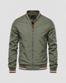 Bomber uomo classico con bordi a coste