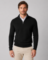 Maglione uomo classico in maglia morbida con mezza zip