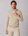 Maglione uomo classico in maglia morbida con mezza zip