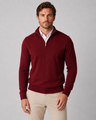 Maglione uomo classico in maglia morbida con mezza zip