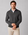 Maglione uomo classico in maglia morbida con mezza zip