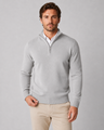 Maglione uomo classico in maglia morbida con mezza zip