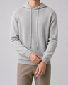 Maglione uomo in lana con cappuccio e coulisse