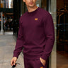 Pullover uomo girocollo con maglia geometrica