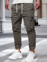 Pantaloni cargo uomo con coulisse in vita