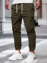 Pantaloni cargo uomo con coulisse in vita