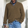 Pullover uomo con mezza zip e vestibilità regolare