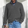 Pullover uomo con mezza zip e vestibilità regolare