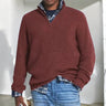 Pullover uomo con mezza zip e vestibilità regolare