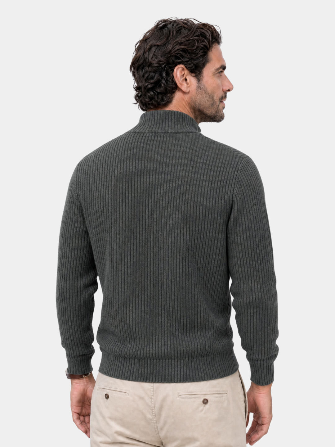 Pullover Highland in lana con zip corta - Aurelio Club