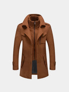 Cappotto in misto lana con inserto a collo alto - Aurelio Club