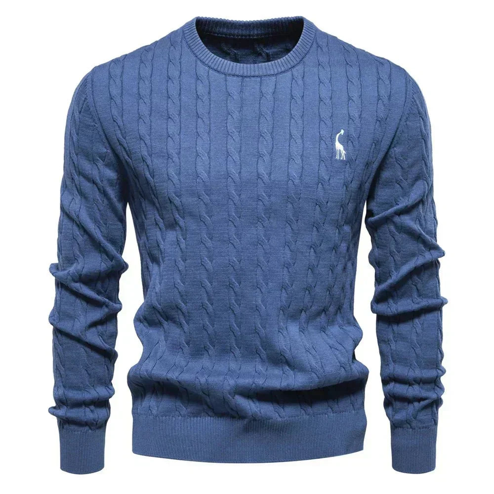 Pullover uomo lavorato a trecce