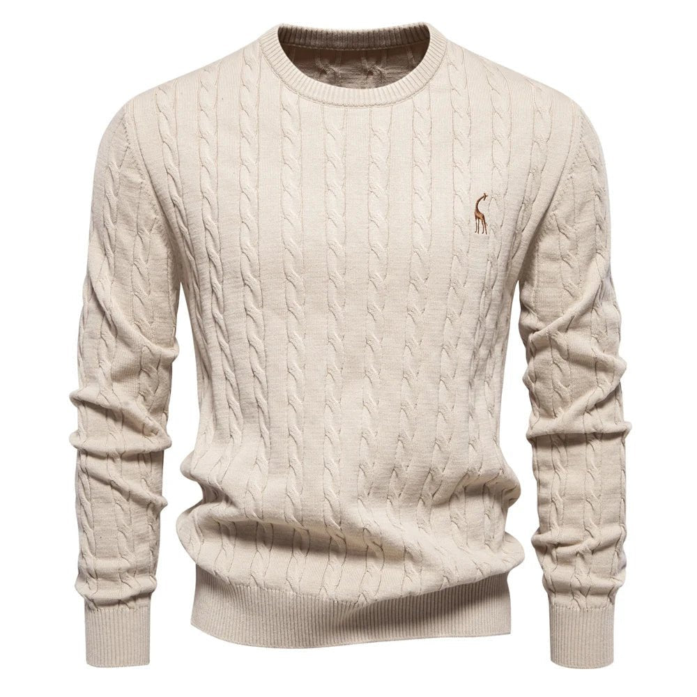 Pullover uomo lavorato a trecce