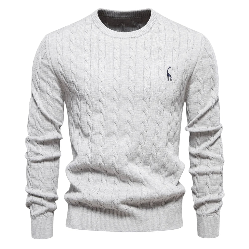 Pullover uomo lavorato a trecce