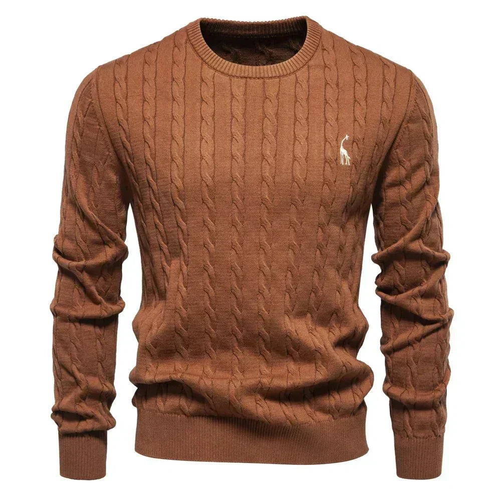 Pullover uomo lavorato a trecce