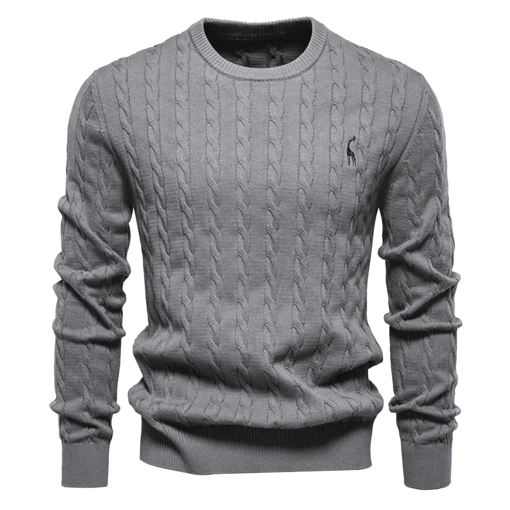 Pullover uomo lavorato a trecce