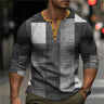 Maglia Henley uomo a motivo geometrico multicolore