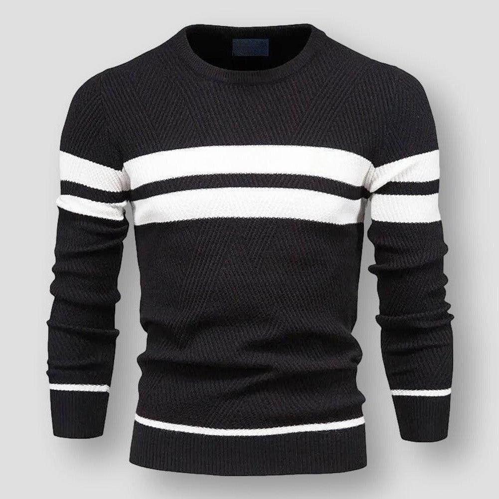 Maglione uomo in cotone a righe