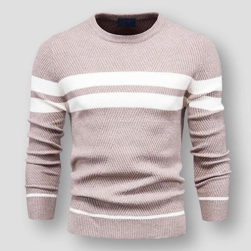 Maglione uomo in cotone a righe